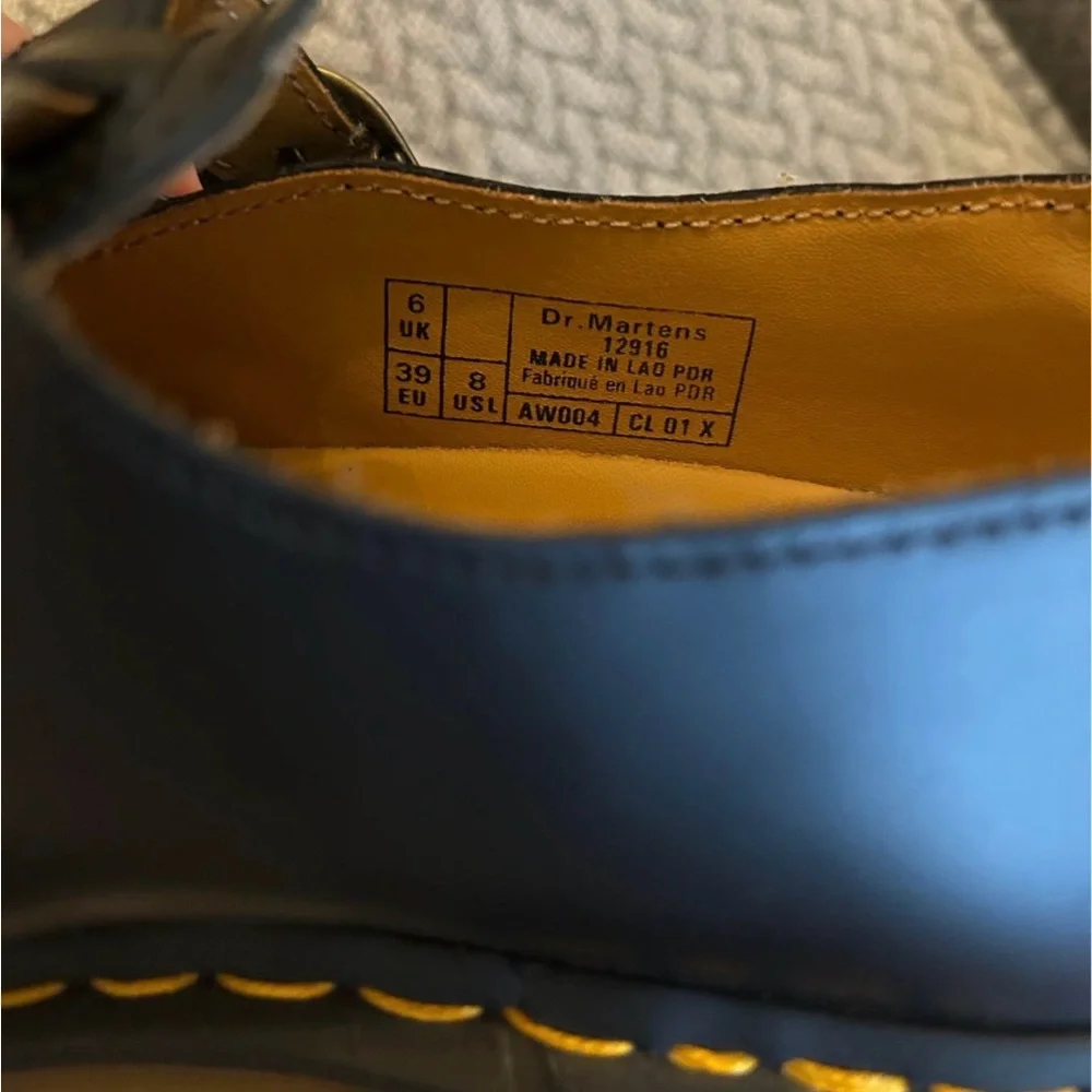 Dr. Martens Women Black Mary Jane Double-Strap Shoes - Picture 3 of 5
